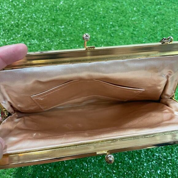 Vintage Floral Clutch Tapestry Handbag Purse Frame Boho Cottagecore - Picture 8 of 8